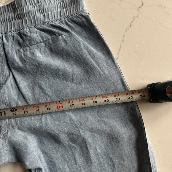 Athleta Cabo Linen Jogger Chambray Texture Size 8 TALL - Picture 16 of 16